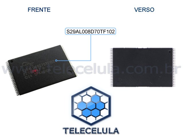 Sem Imagem - CIRCUITO INTEGRADO S29AL008D70TF102 MEMRIA FLASH ORIGINAL!