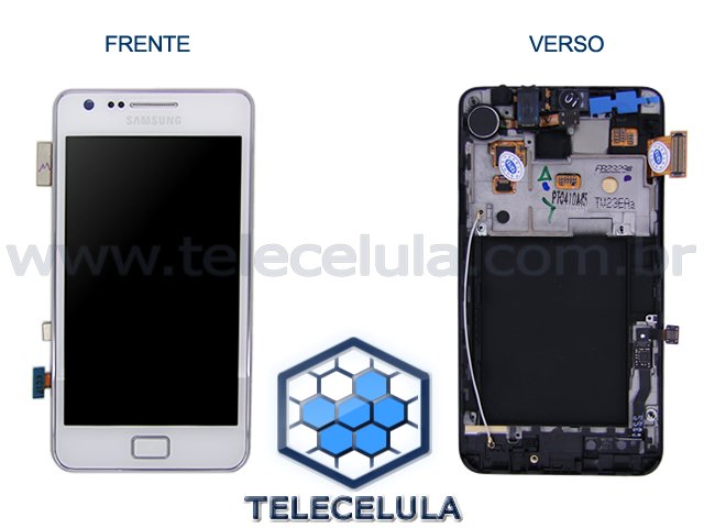 Sem Imagem - LCD SAMSUNG GT-I9100 GALAXY SII S2 BRANCO COM TOUCH SCREEN ORIGINAL!