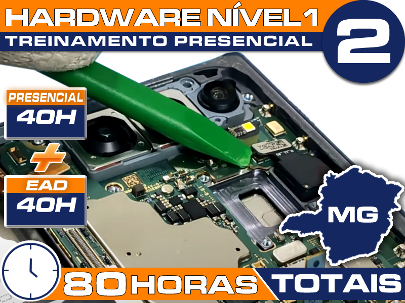 Sem Imagem - CURSO PRESENCIAL FUNDAMENTOS ELETRNICA, MICROSOLDA E CONSERTO SMARTPHONES HARDWARE NVEL 1, 2 - MG