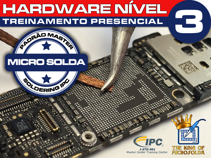 Sem Imagem - CURSO PRESENCIAL 40H AVANADO ELETRNICA, MICROSOLDA E CONSERTO SMARTPHONES HARDWARE NVEL 3 - MG