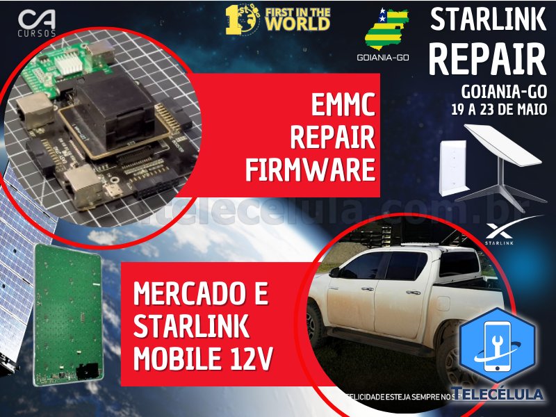 Sem Imagem - REPARO STARLINK CA CURSOS GOIS, TREINAMENTO PRESENCIAL AVANADO REPARO PLACAS STARLINK V2, V3, MINI