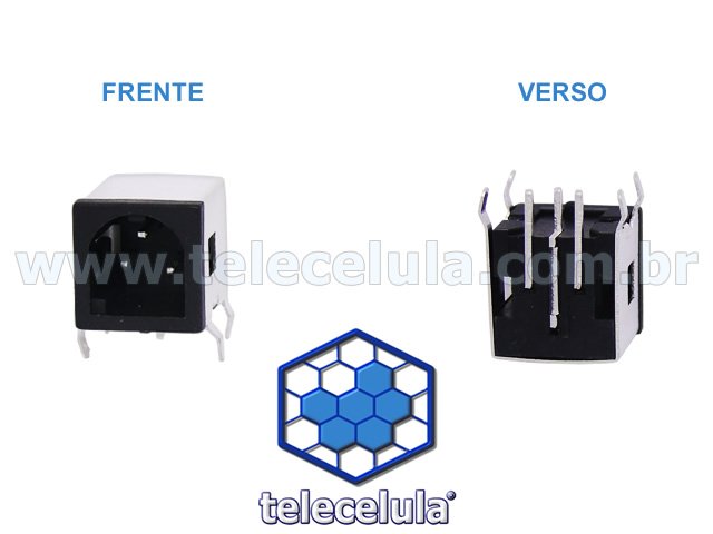 Sem Imagem - CONECTOR CARGA, POWER JACK NOTEBOOK DELL LATITUDE C-SERIES, M40 WORKSTATION, 1100, 2500 E OUTROS