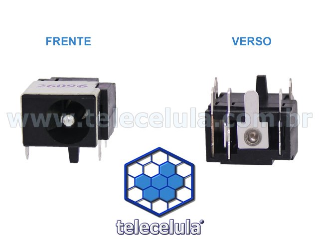 Sem Imagem - CONECTOR CARGA, POWER JACK NOTEBOOK ACER 1350, 3000, ASUS A2500H, DELL 1000, TOSHIBA 1130, 1135