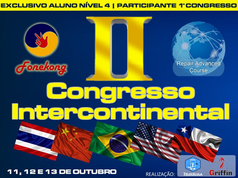 Sem Imagem - II CONGRESSO INTERCONTINENTAL FONEKONG EXCLUSIVO ALUNO NVEL 4, PARTICIPANTE 1 CONGRESSO