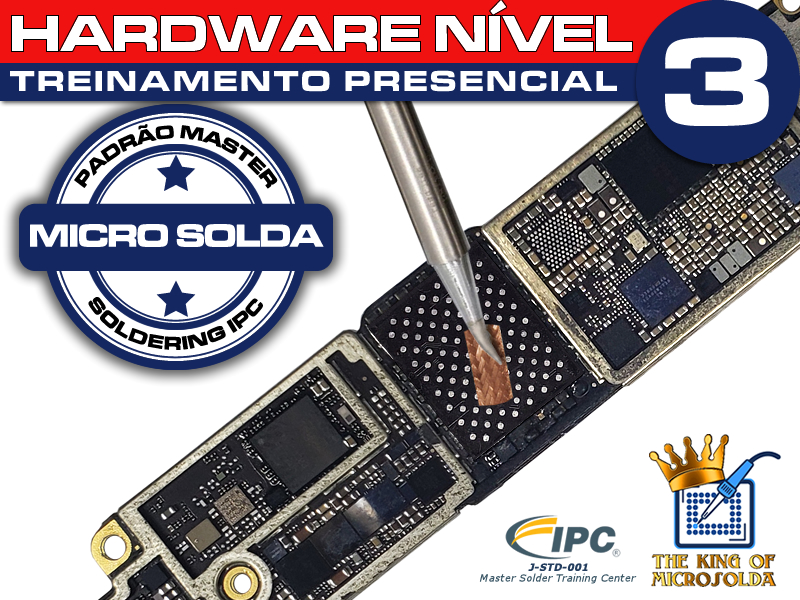 Sem Imagem - CURSO PRESENCIAL 40H AVANADO ELETRNICA, MICROSOLDA E CONSERTO SMARTPHONES HARDWARE NVEL 3 - DF