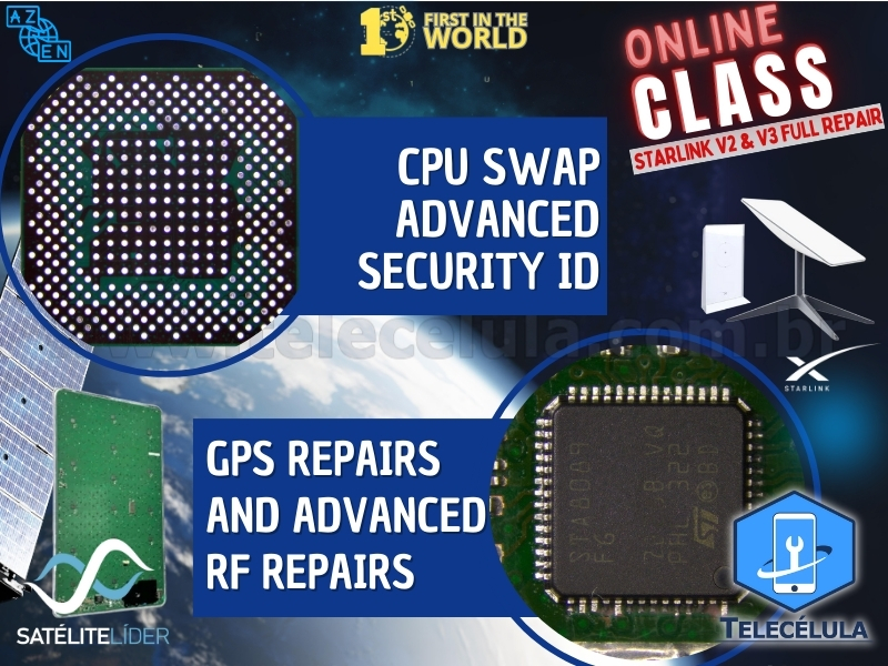 Sem Imagem - ADVANCED ONLINE COURSE IN REPAIRS OF STARLINK V2, V3, MINI ANTENNA BOARDS (ENGLISH LANGUAGE).