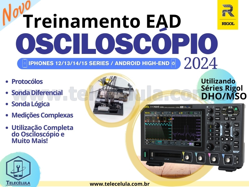 Sem Imagem - TREINAMENTO EAD DSO II RIGOL MSO 5000 & DHO 800/900, DO BSICO AO AVANADO SMARTPHONES, CERTIFICADO