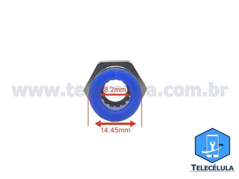 Sem Imagem - CONECTOR FEMEA PU 8MM X1/4 PNEUMTICA ENGATE RPIDO PARA COMPRESSOR LAMINAO OCA E LCD