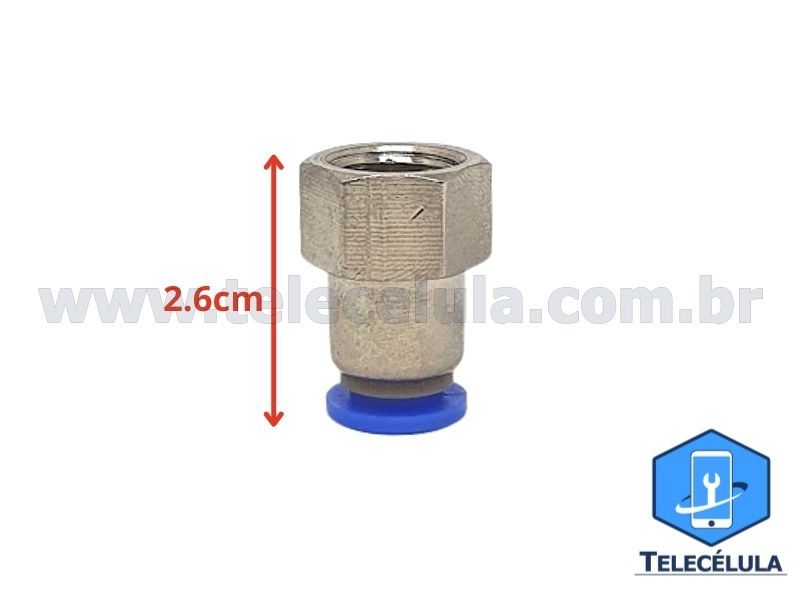 Sem Imagem - CONECTOR FEMEA PU 8MM X1/4 PNEUMTICA ENGATE RPIDO PARA COMPRESSOR LAMINAO OCA E LCD