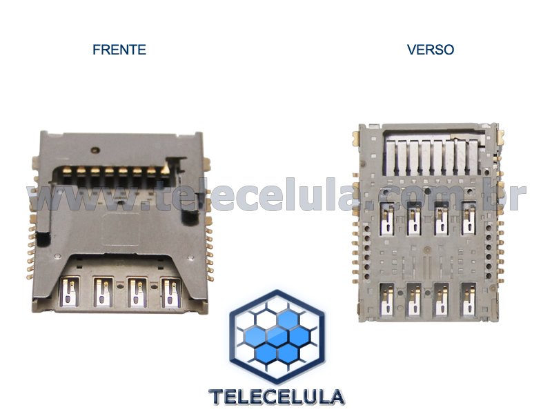 Sem Imagem - CONECTOR DE SIM CARD E MICRO SD COMPATVEL COM SAMSUNG J7, J5, J3, J1, J700, J500, J300, J110