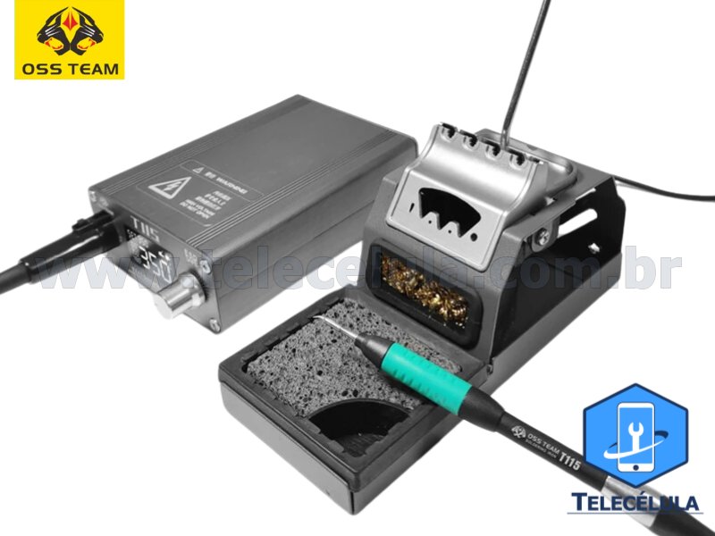 Sem Imagem - FERRO DE SOLDA BIVOLT OSS TEAM NANO T115 MICROCONTROLADO 45W - COMPATVEL PONTAS JBC C115