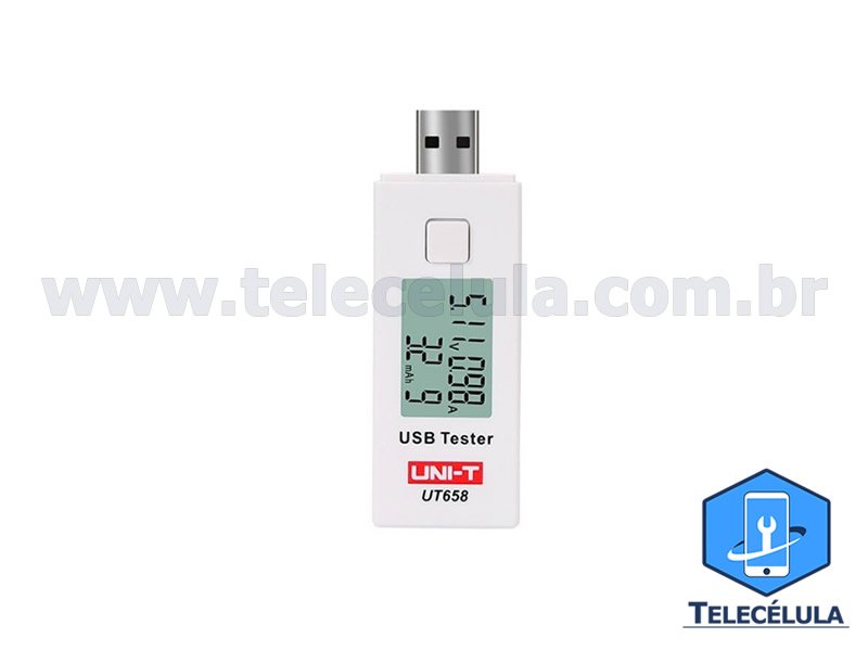 Sem Imagem - MULTIMEDIDOR USB COM VOLTMETRO E AMPERMETRO SIMULTNEO USB UT658, 3V ~ 9V X 3.0A