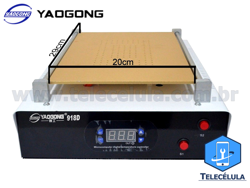 Sem Imagem - MQUINA SEPARADORA DE LCD COM VCUO YAOGONG 918D PARA TELAS AT 14 POLEGADAS - 110VOLTS X 400W