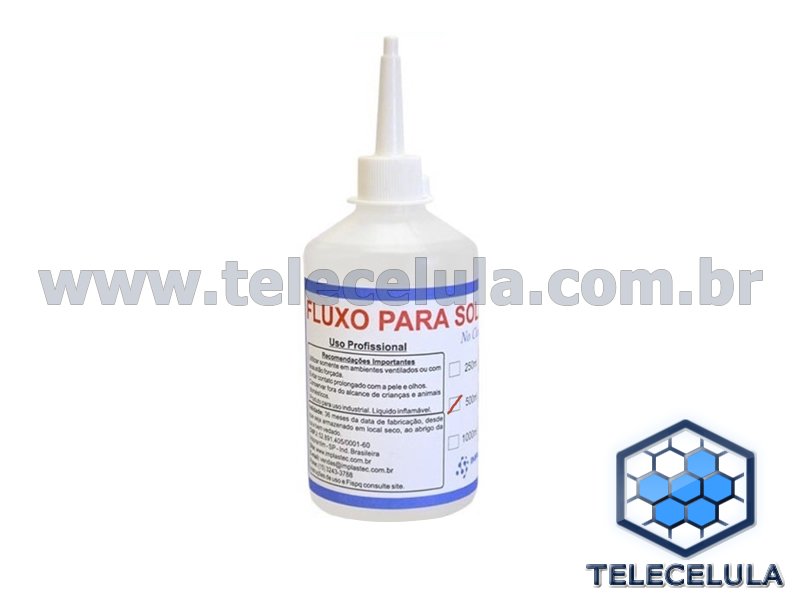 Sem Imagem - FLUXO DE SOLDA LIQUIDO IMPLASTEC NO CLEAN 500ML PARA BGA E SMD