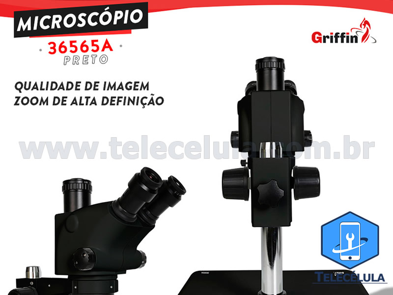 Sem Imagem - NOVO MICROSCPIO TRINOCULAR PROFISSIONAL SUPER ZOOM GRIFFIN GF36565A, COM ZOOM DE 65X
