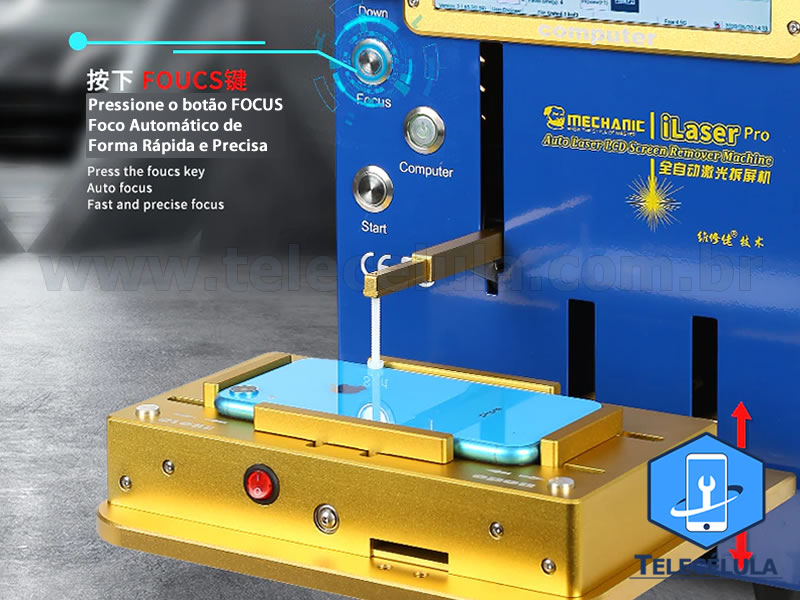 Sem Imagem - ILASER PRO MECHANIC PARA REMOVER VIDRO TRASEIRO DOS SMARTPHONES