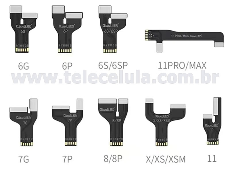Sem Imagem - KIT DE 09 CONECTORES PARA IPOWER PRO MAX 6, 6P, (6S, 6SP), 7, 7P, (8, 8P), (X, XS, XS M), 11, 11MAX 