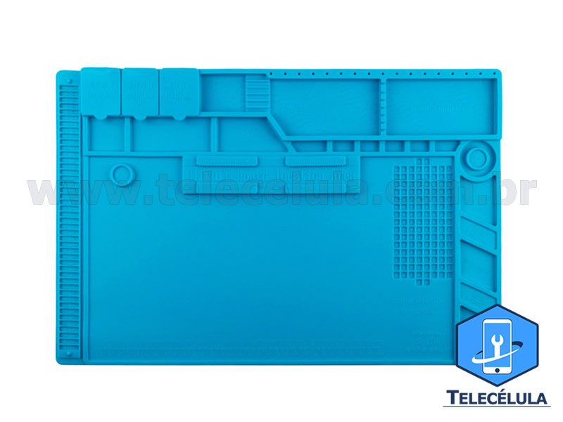 Sem Imagem - MANTA DE SILICONE S170 RESISTENTE A TEMPERATURA E ANTIESTTICA ESD 48CM X 31CM COM DIVISES