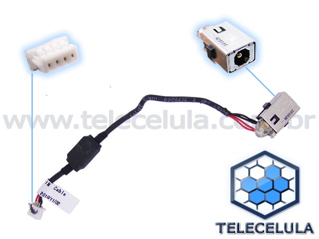 Sem Imagem - CONECTOR DE CARGA, POWER JACK PARA NOTEBOOK HP MINI 100E ORIGINAL!