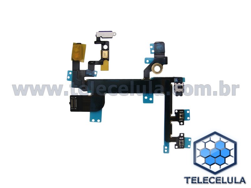 Sem Imagem - FLEX DO POWER E TECLAS DE VOLUME COMPATIVEL COM APPLE IPHONE SE COM MICROFONE