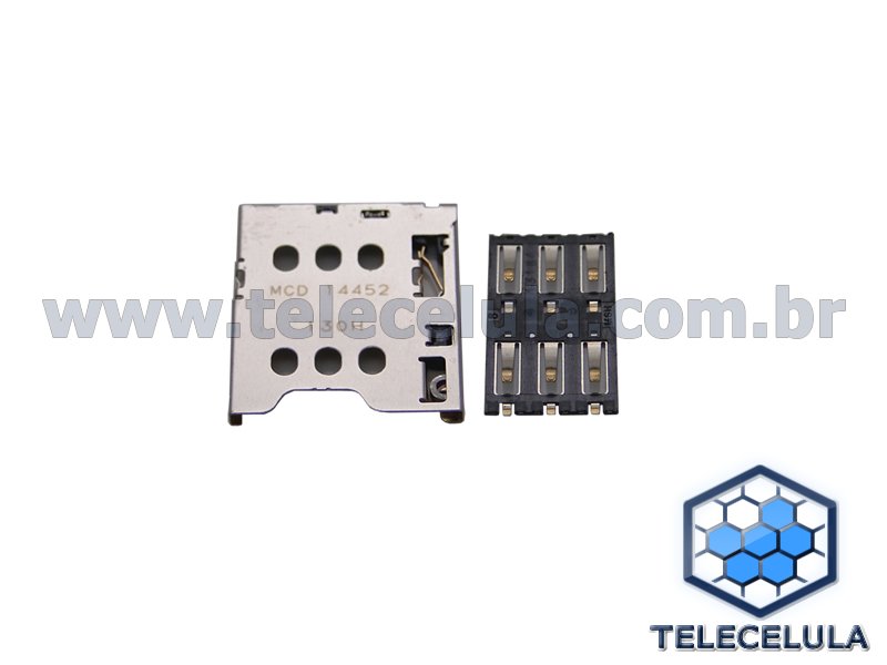 Sem Imagem - CONECTOR DE SIM CARD E GAVETA SLOT SIM CARD COMPATVEL COM MOTOROLA MOTO-X, MOTOX PLAY