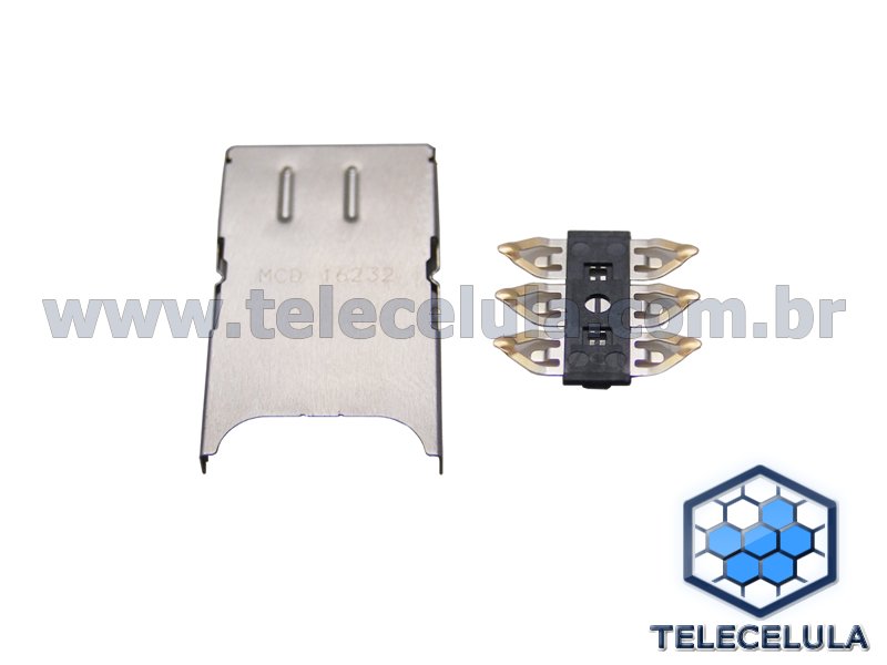 Sem Imagem - CONECTOR DE SIM CARD GAVETA SLOT SIM CARD COMPATVEL COM MOTOROLA MOTO-X PLAY, MOTOX PLAY