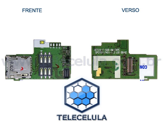 Sem Imagem - PLACA SIM CARD E CARTO DE MEMRIA LG KF510 ORIGINAL