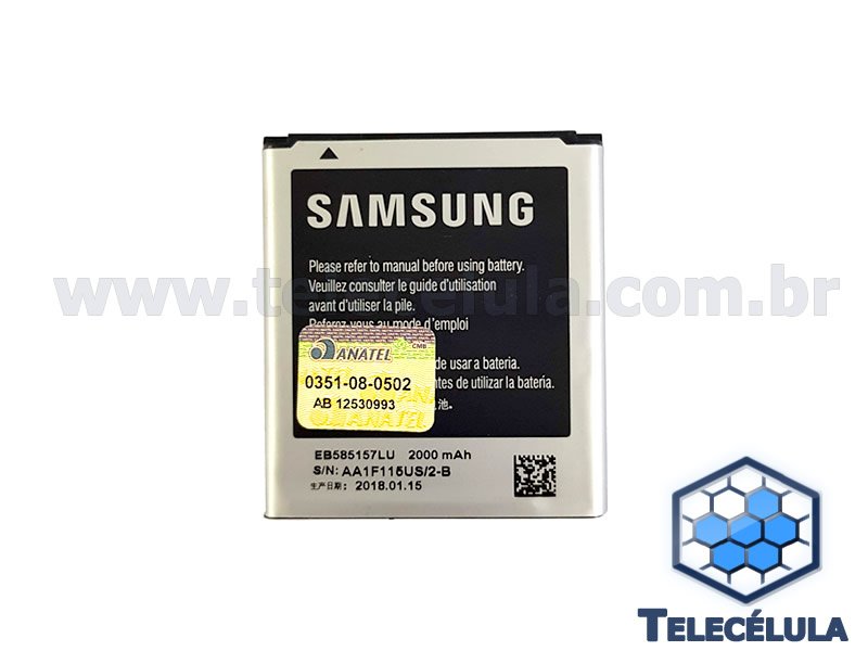 Sem Imagem - BATERIA GENRICA EB585157LU 2000MAH COMPATVEL I8530 I8552 G355 GALAXY CORE 2 DUOS, WIN DUOS E BEAM