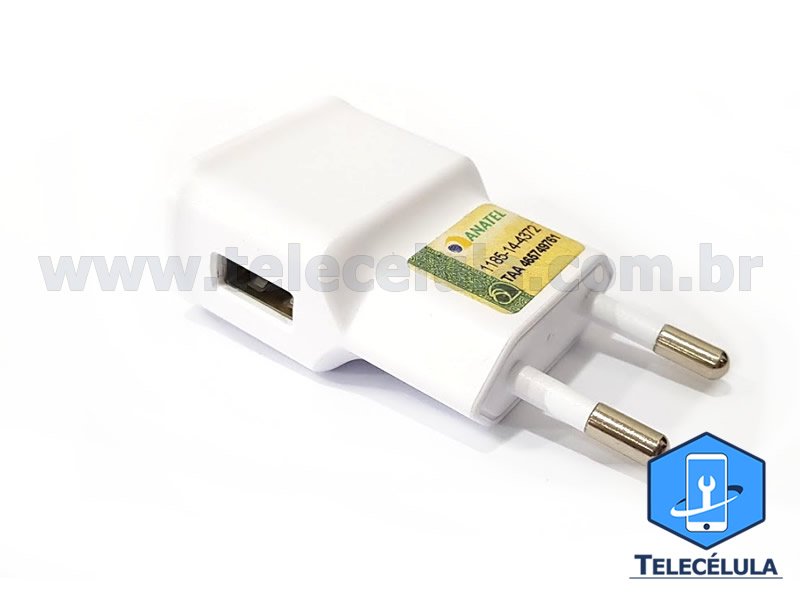 Sem Imagem - CARREGADOR PORTTIL SAMSUNG ETA0U83BWB USB COMPATVEL GALAXY - SADA 5 VDC X 1A BIVOLT SEM CABO