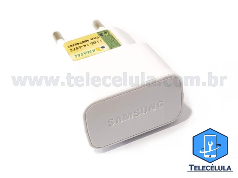 Sem Imagem - CARREGADOR PORTTIL SAMSUNG ETA0U83BWB USB COMPATVEL GALAXY - SADA 5 VDC X 1A BIVOLT SEM CABO