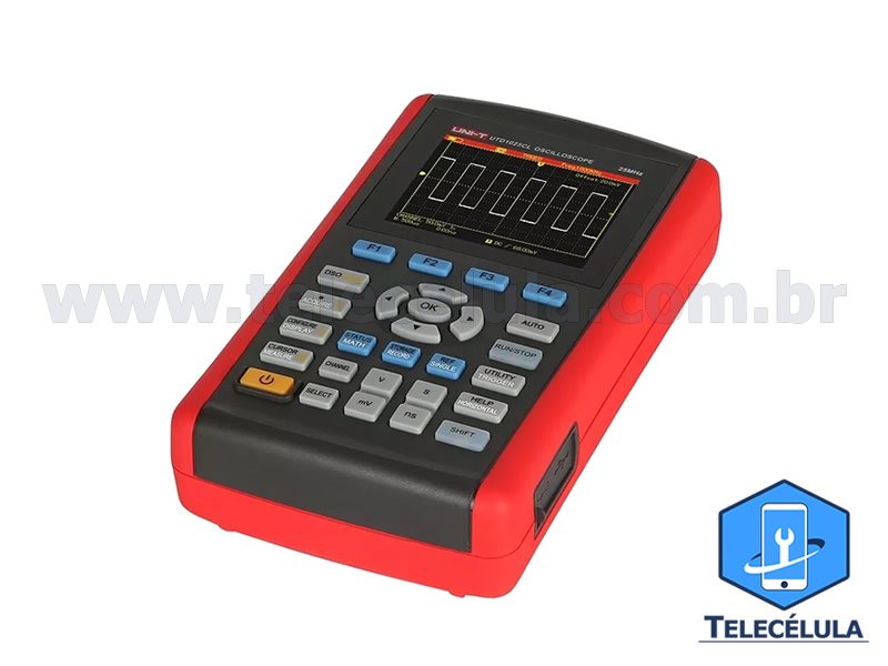 Sem Imagem - OSCILOSCPIO DIGITAL PORTTIL UNI-T UTD1025CL 25MHZ, AMOSTRAGEM 0.2 GB/S, COM CONECTIVIDADE USB