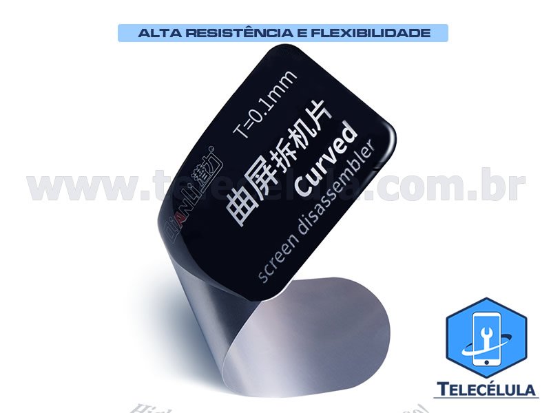 Sem Imagem - ESPTULA QIANLI T01 CURVED EM AO INOX ULTRA FINA 0.1MM DESMONTAGEM SMARTPHONES, TABLET, IPADS, ETC