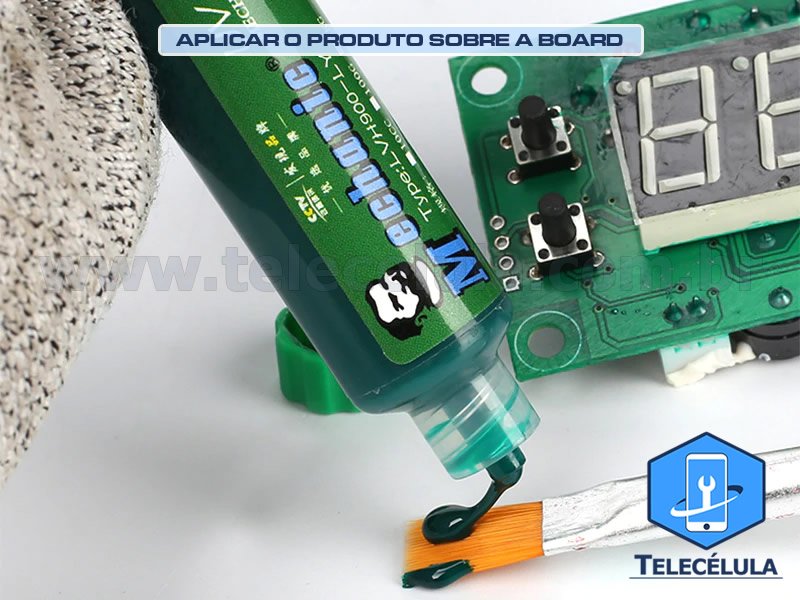 Sem Imagem - TINTA PARA MASCARA DE SOLDA UV (SOLDER MASK) FONEKONG PRETA ALTA PERFORMANCE APPLE IPHONE