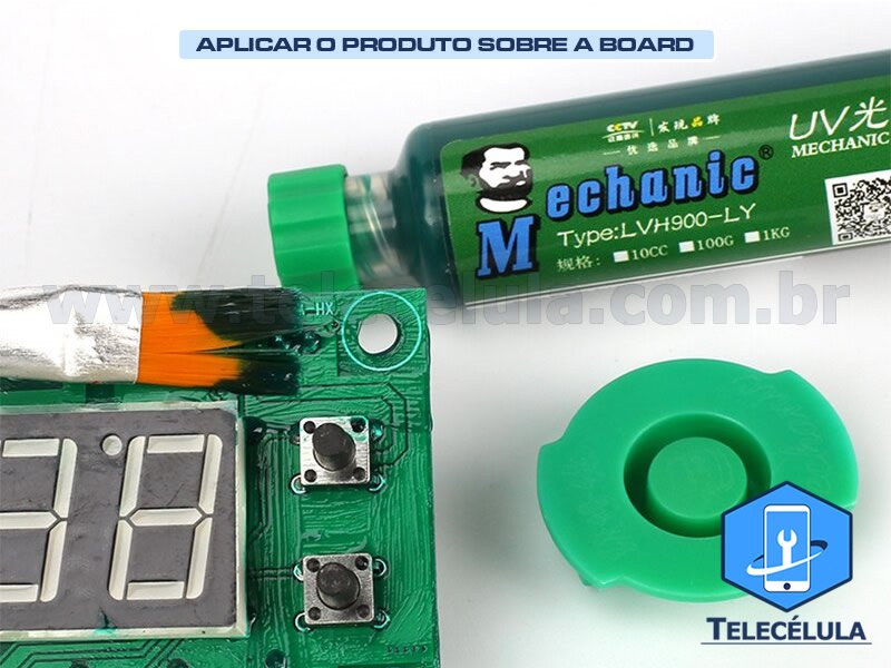 Sem Imagem - TINTA PARA MASCARA DE SOLDA UV (SOLDER MASK) FONEKONG PRETA ALTA PERFORMANCE APPLE IPHONE