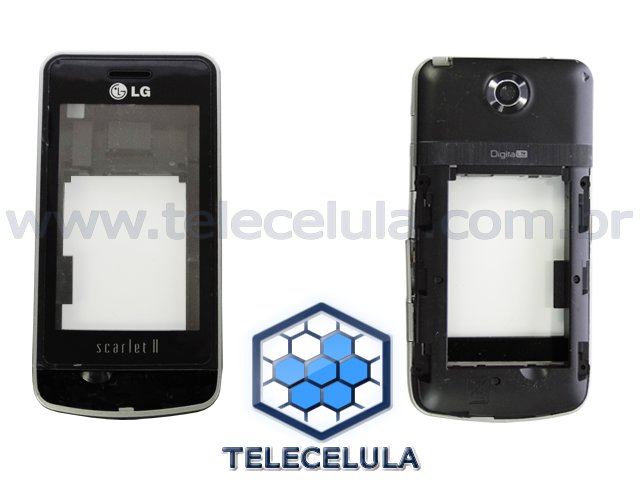 Sem Imagem - HOUSING FRONTAL COM LENTE TOUCH SCREEN E TRASEIRO LG GM600 ORIGINAL!