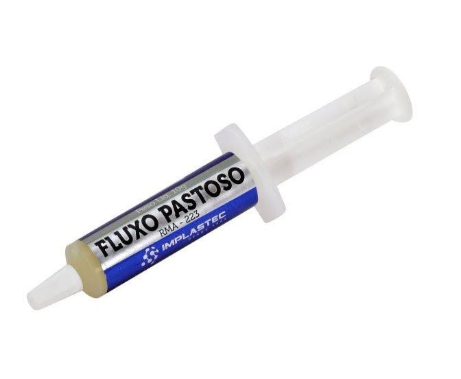 Sem Imagem - FLUXO DE SOLDA PASTOSO IMPLASTEC RMA-223 COM 10 GRAMAS PARA SOLDA SMD, BGA