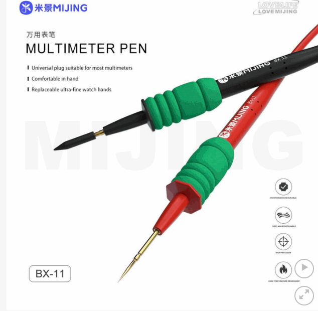 Sem Imagem - PONTA DE PROVA AGULHA BX-11 MIJING PROFISSIONAL PARA MULTMETRO ALTA QUALIDADE, SUPER FINA!