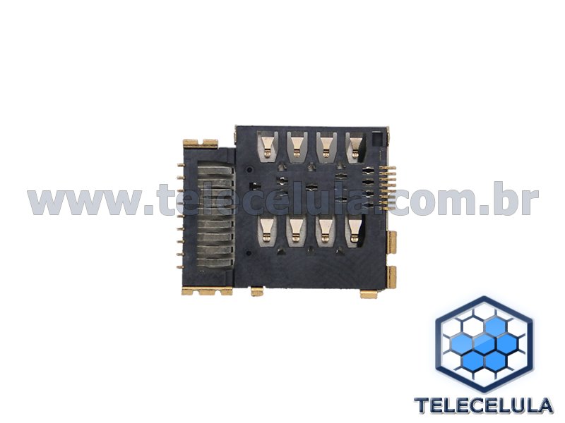 Sem Imagem - CONECTOR DE SIM CARD E MICRO SD GAVETA SLOT SIM CARD SAMSUNG GALAXY WIN DUOS GT-I8552, I8552