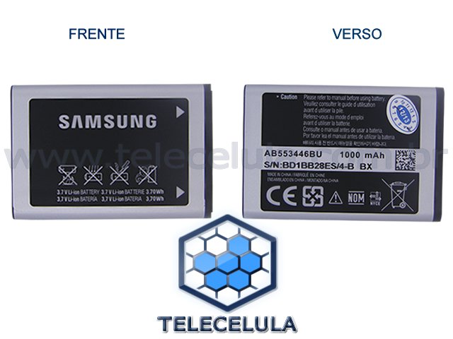 Sem Imagem - BATERIA SAMSUNG AB553446BU - COMPATVEL B2100, C5212, E1110, E1130, C3300K, C3212 ORIGINAL
