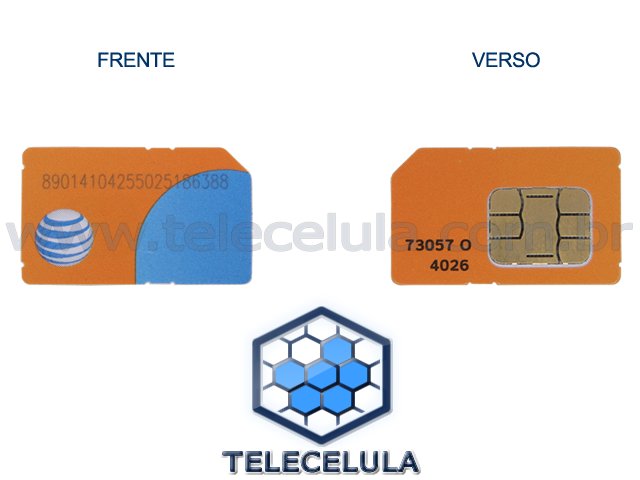 Sem Imagem - SIM CARD AT&T PARA ATIVAO IPHONE AMERICANO (CARTO SETEMBRO 2012).