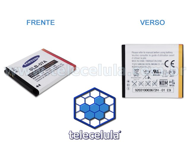 Sem Imagem - BATERIA CMERA SAMSUNG (SLB-07A) PL150, ST45, ST50, ST500, ST550, TL100, TL220, TL225 ORIGINAL