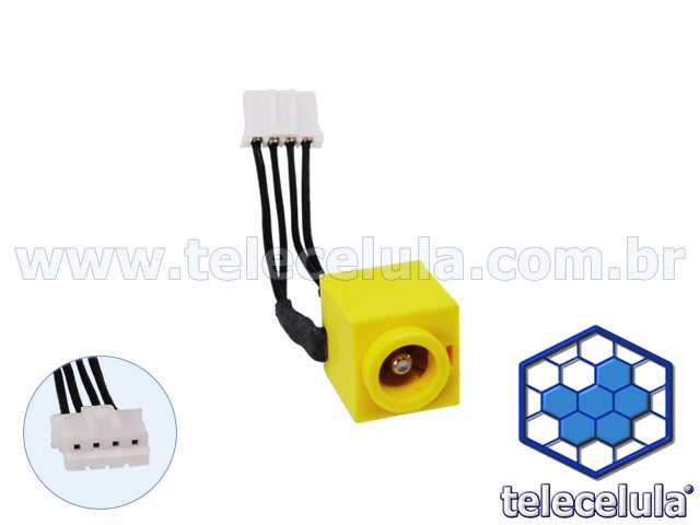 Sem Imagem - CONECTOR CARGA, POWER JACK NOTEBOOK IBM THINKPAD T40, T41, T42, T43, R50, R51, R52 