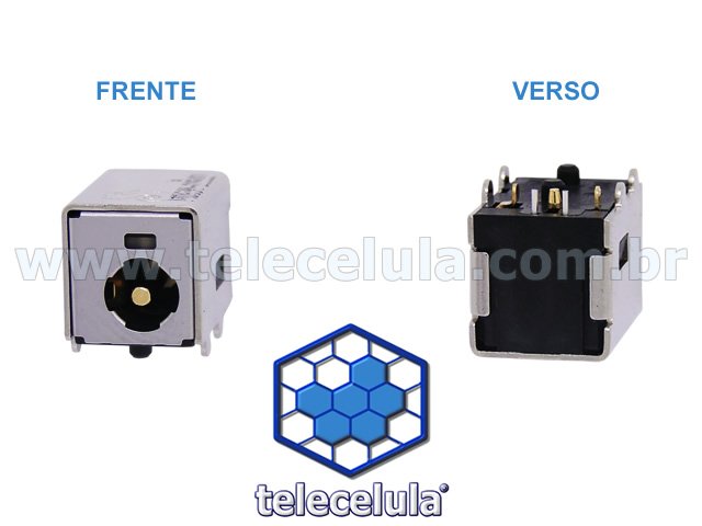 Sem Imagem - CONECTOR CARGA, POWER JACK NOTEBOOK HP DV6000, DV9000, COMPAQ V6000, F502LA E OUTROS (VERSO 65W)