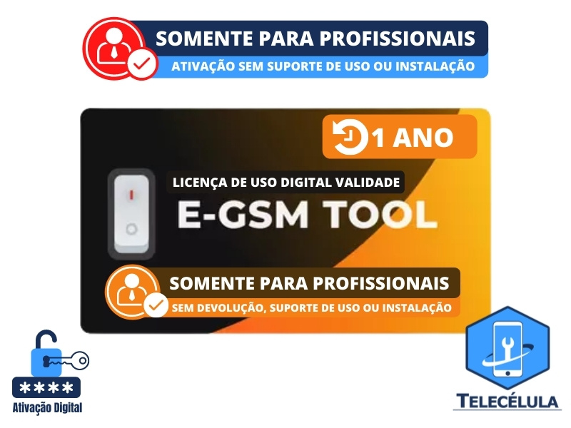 Sem Imagem - E-GSM TOOL ATIVAO 1 ANO - DESBLOQUEIO DEFINITIVO VIA CRDITOS SERVIDOR XIAOMI MI ACCOUNT