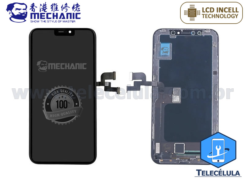 Sem Imagem - LCD APPLE IPHONE X INCELL BLACK MECHANIC ALTA QUALIDADE IMAGEM DISPLAY INCELL E TOUCH SCREEN