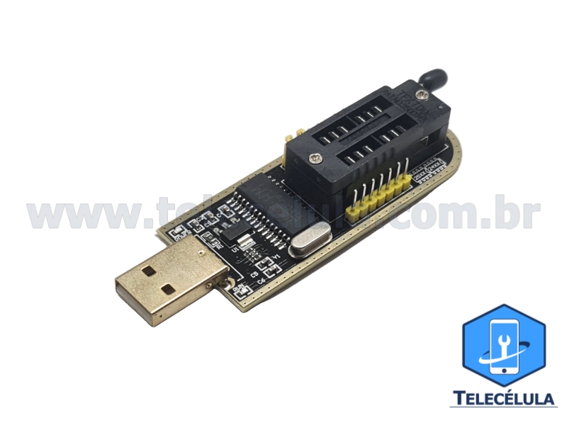 Sem Imagem - KIT GRAVADOR USB FLASH + ADAPTADORES EPROM SPI BIOS 24XX 25XX PROGRAMADOR