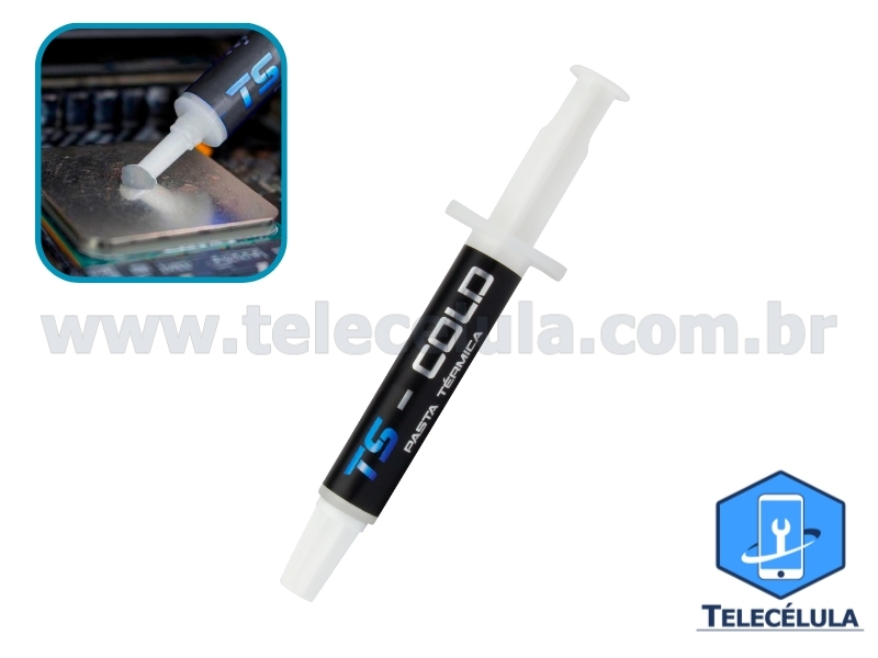 Sem Imagem - PASTA TRMICA DE ALTA PERFORMANCE 10,5 WMK IMPLASTEC TS COLD 4 GRAMAS, CPU GPU NOTE PS3 PS4 XBOX.