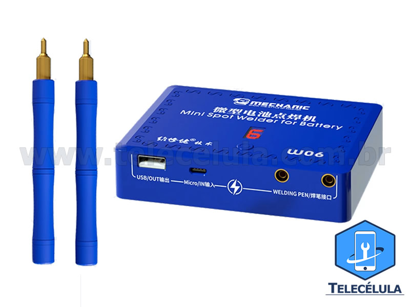 Sem Imagem - MQUINA DE SOLDA PONTO MECHANIC W06 AJUSTVEL INTELIGENTE PARA REPARO EM BATERIAS