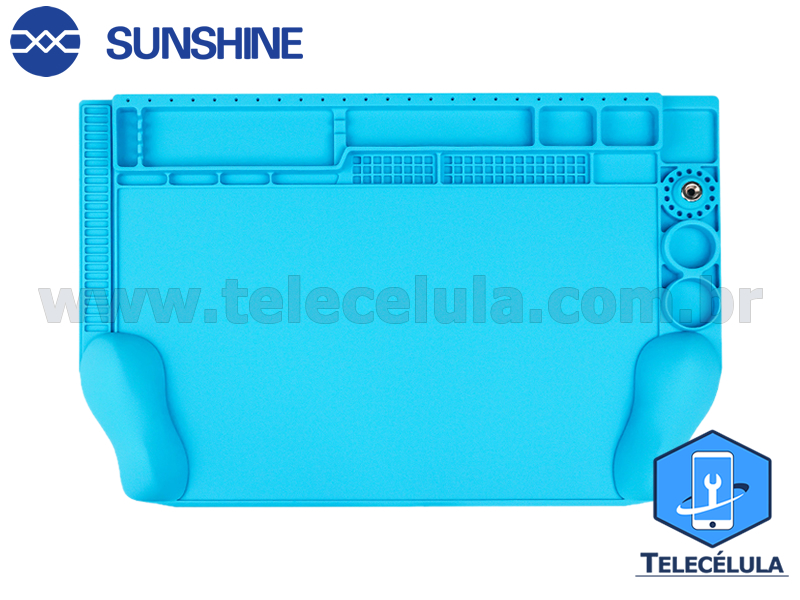 Sem Imagem - MANTA DE SILICONE 3D SS-004H SUNSHINE RESISTENTE TEMPERATURA ANTIESTTICA ESD 45CM X 30CM DIVISES