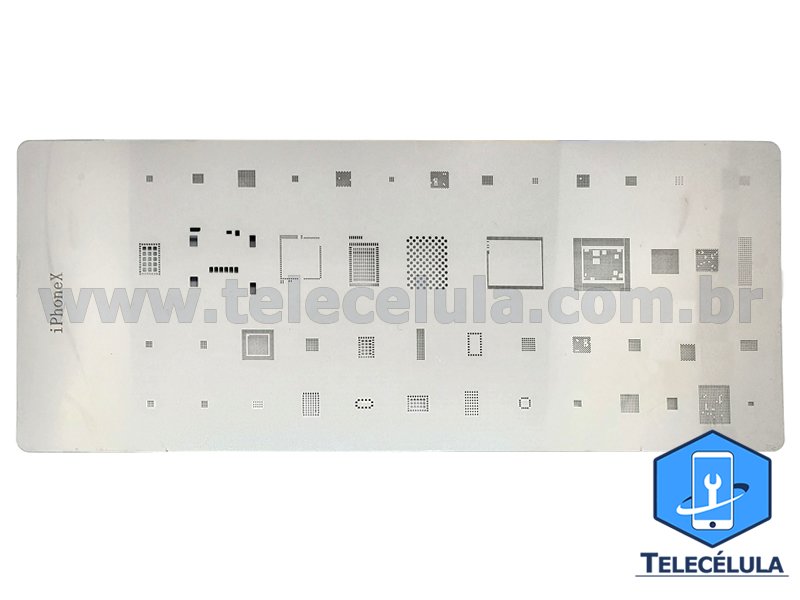 Sem Imagem - KIT DE 04 STENCIL DE REBALLING IPHONES MODELOS: 7P, 8, 8P E X